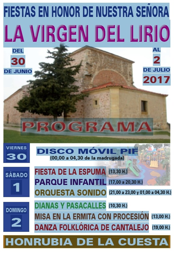 Fiestas en honor a Nuestra Señora del Lirio 2017 Honrubia de la Cuesta